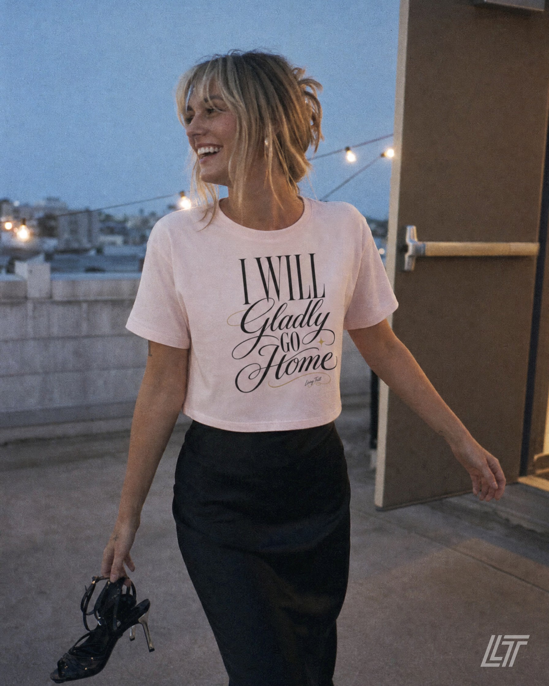 I Will Gladly Go Home Crop Top