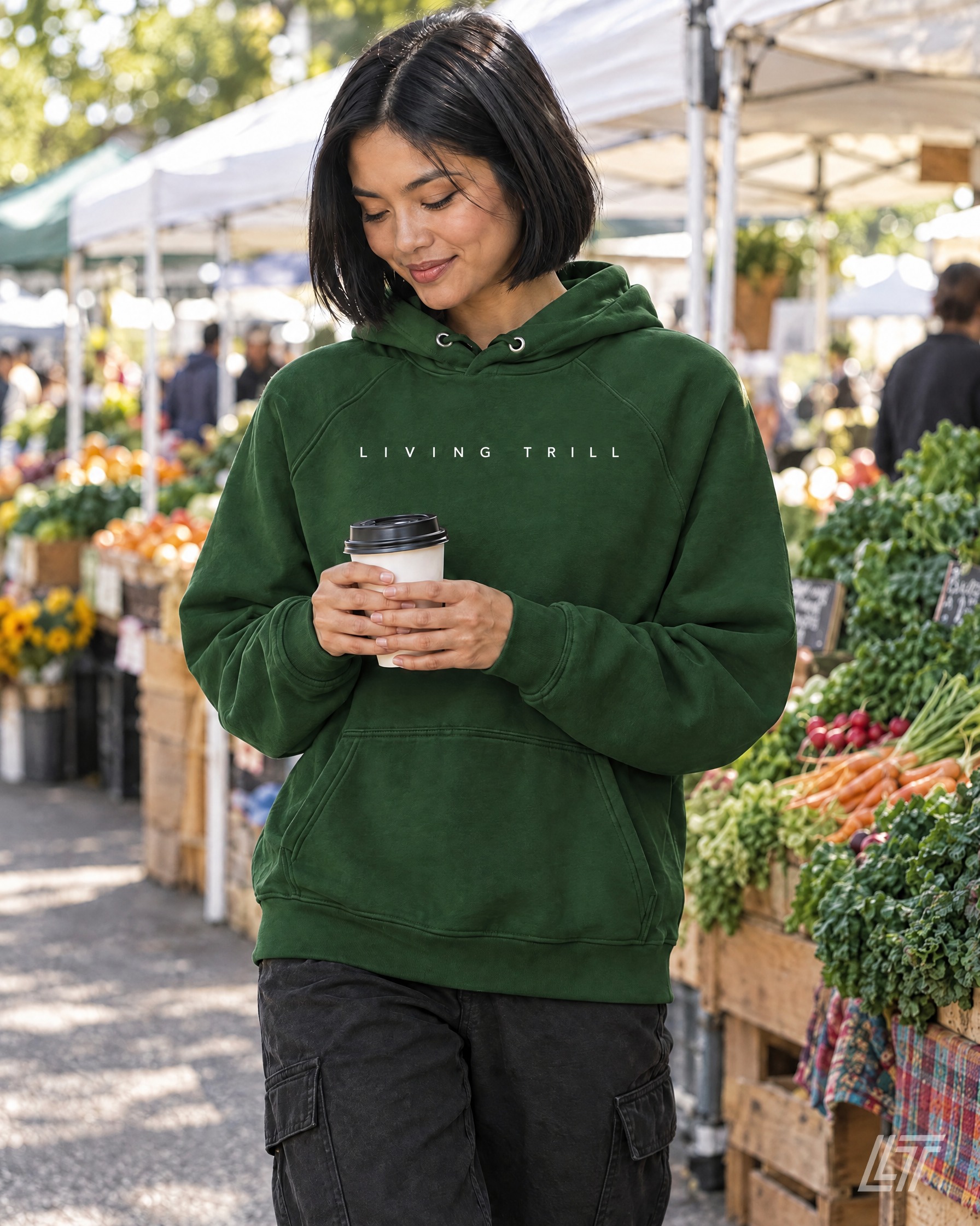 Living Trill Unisex eco raglan hoodie