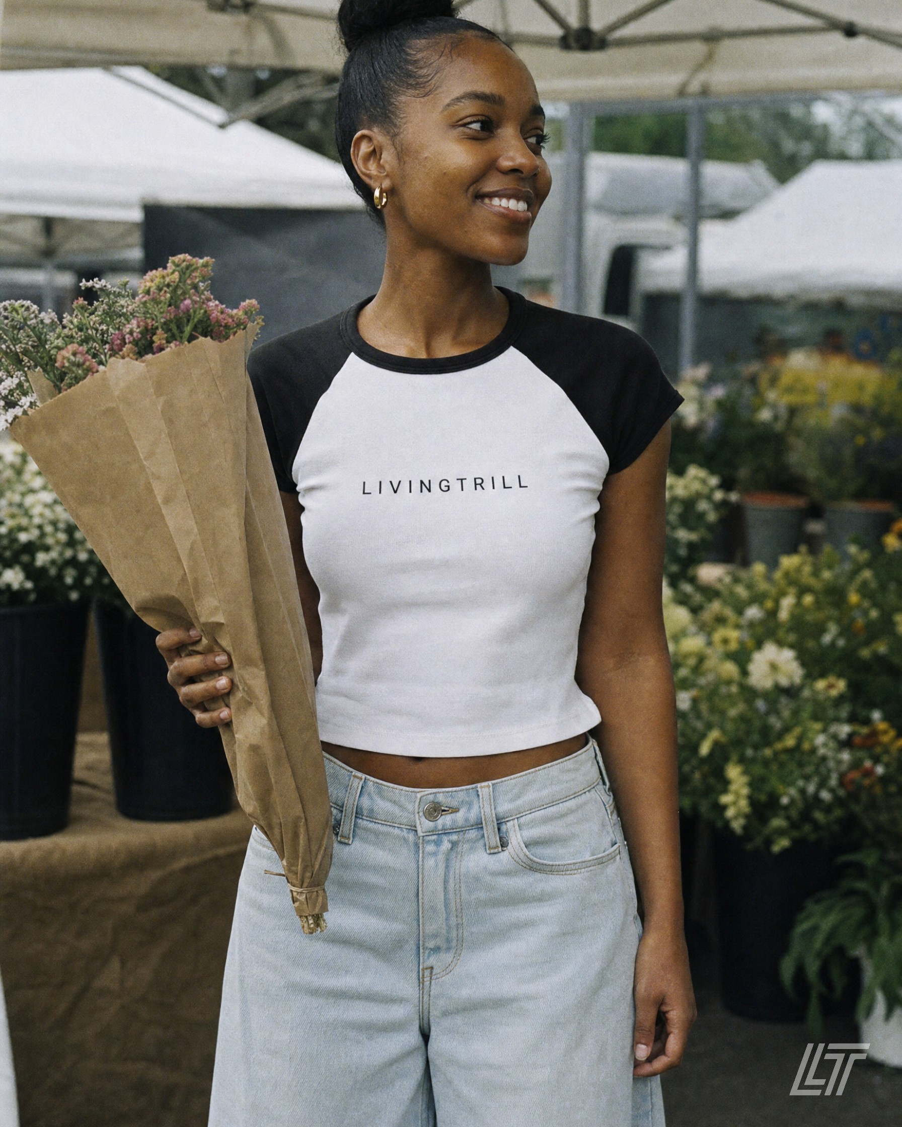 LIVINGTRILL Micro-Rib Baby Tee