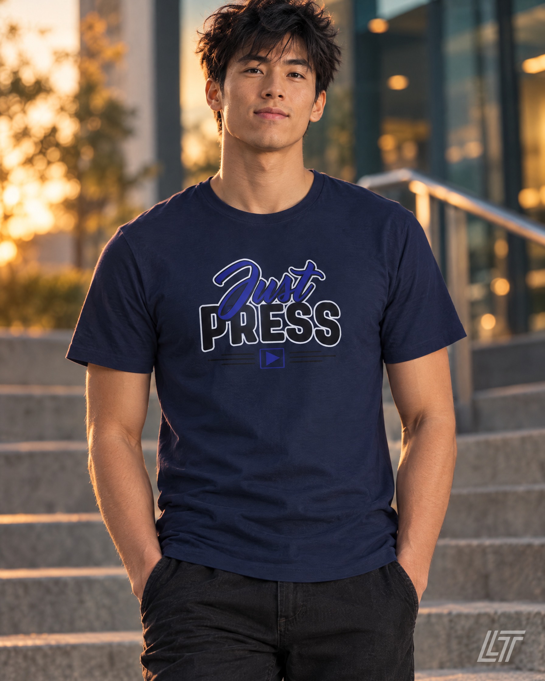 LT Just Press Play Blue Short Sleeve T-shirt