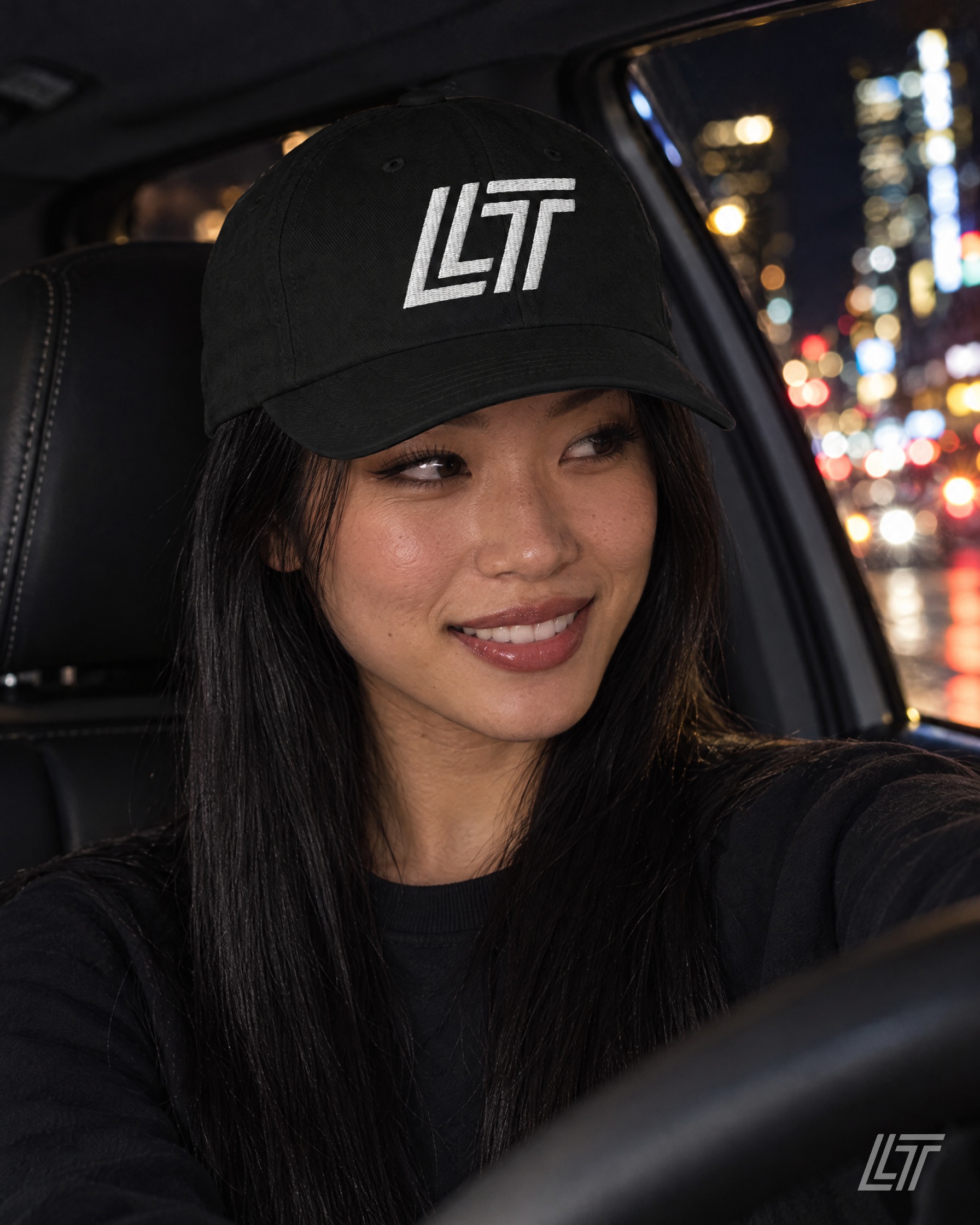 LT Monogram Dad Hat - Black