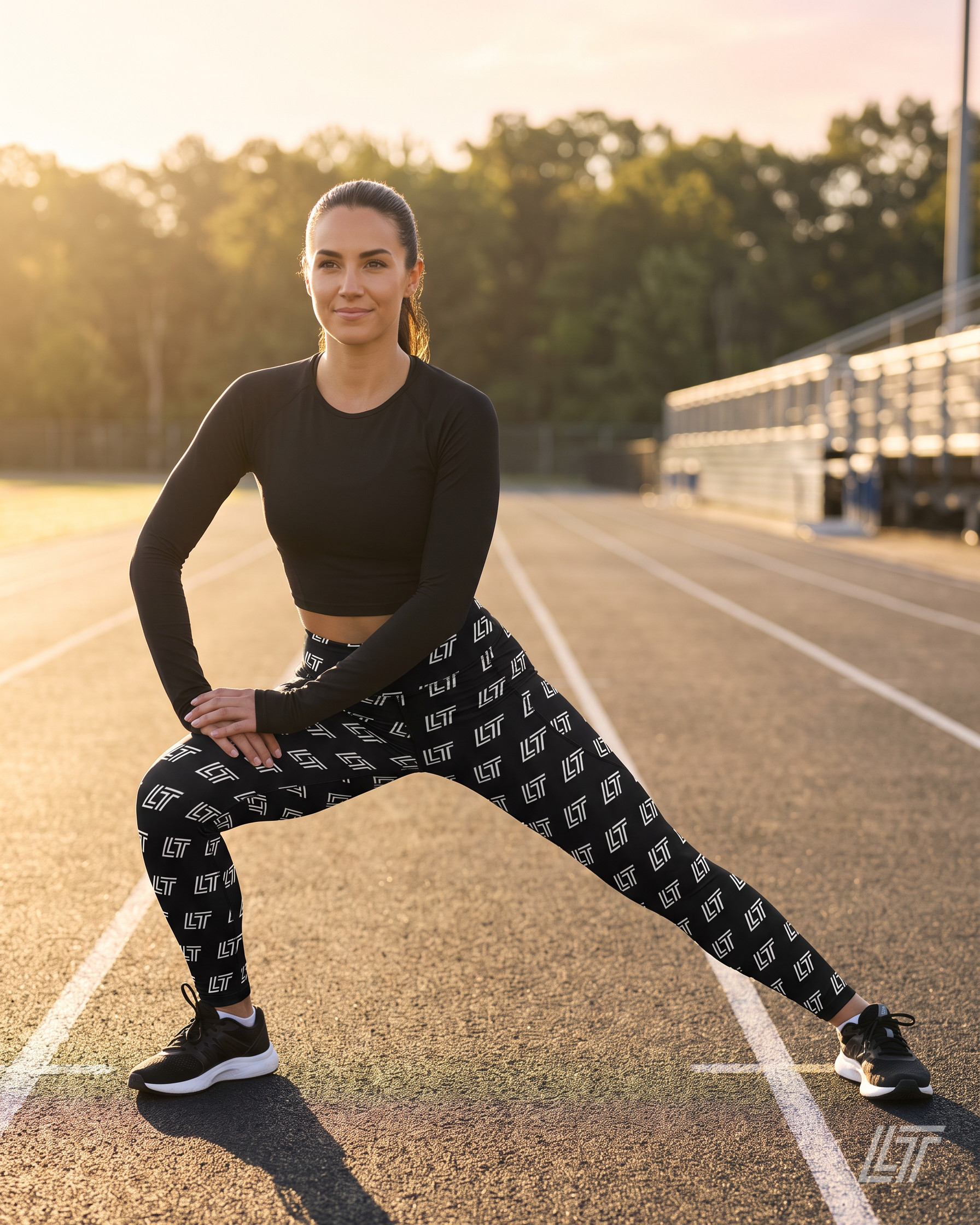 LT Women's Monogram Leggings - Black