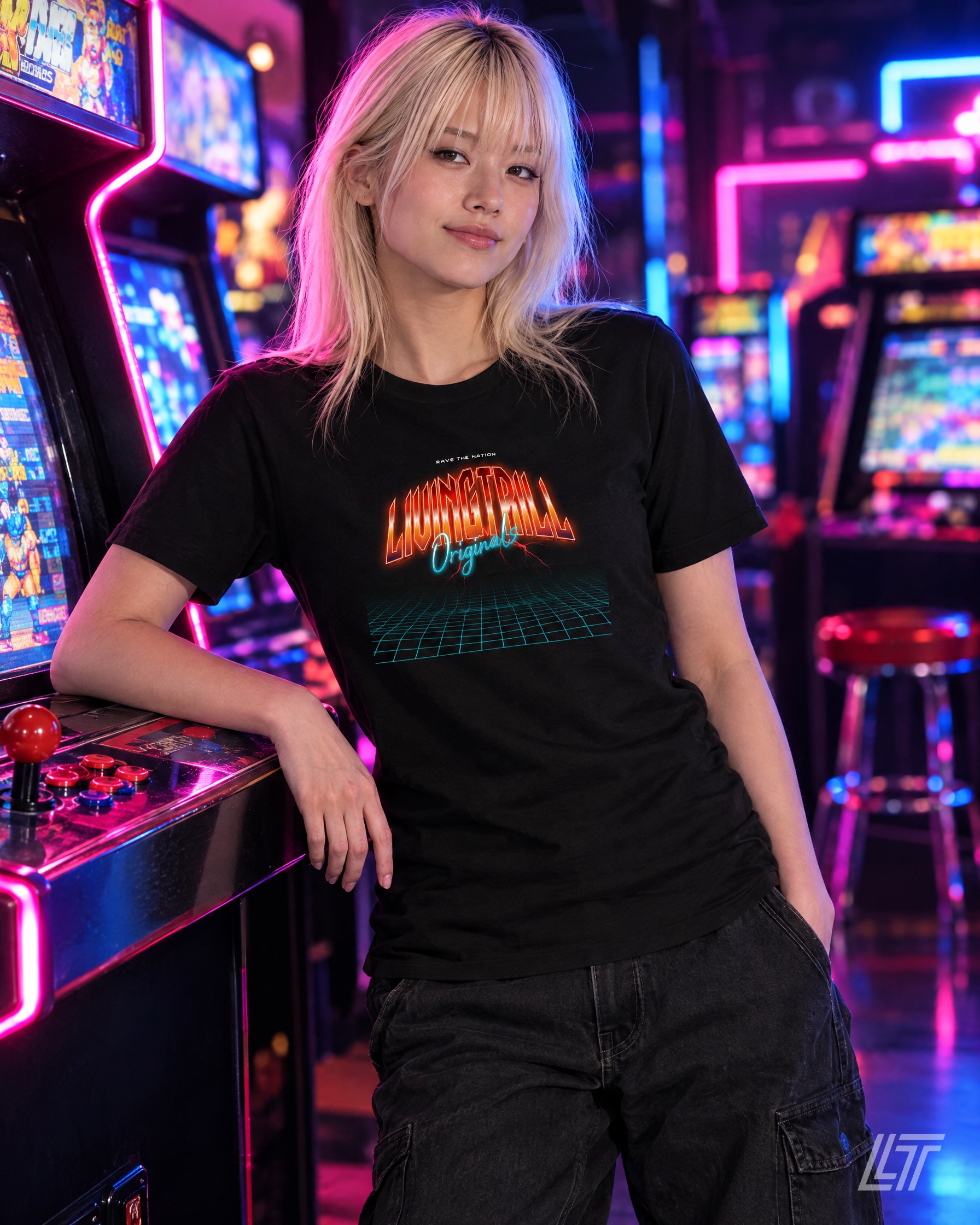 Neon Livingtrill Originals T-Shirt — Living Trill lifestyle photo